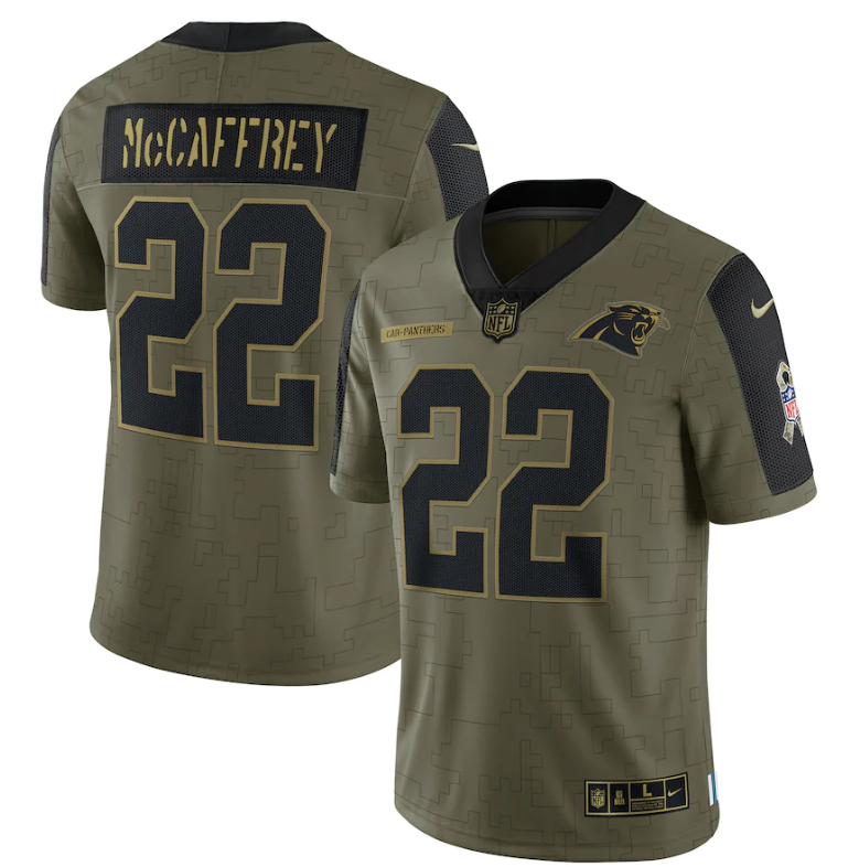 Camisa NFL Carolina Panthers Vapor Limited Jersey Salute To Service 2021