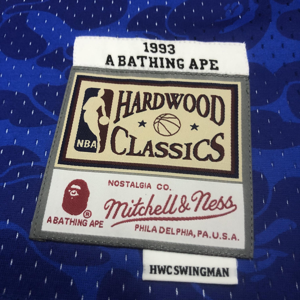 Regata Swingman BAPE X Brooklyn Nets Mitchell & Ness Hardwood Classics 1983