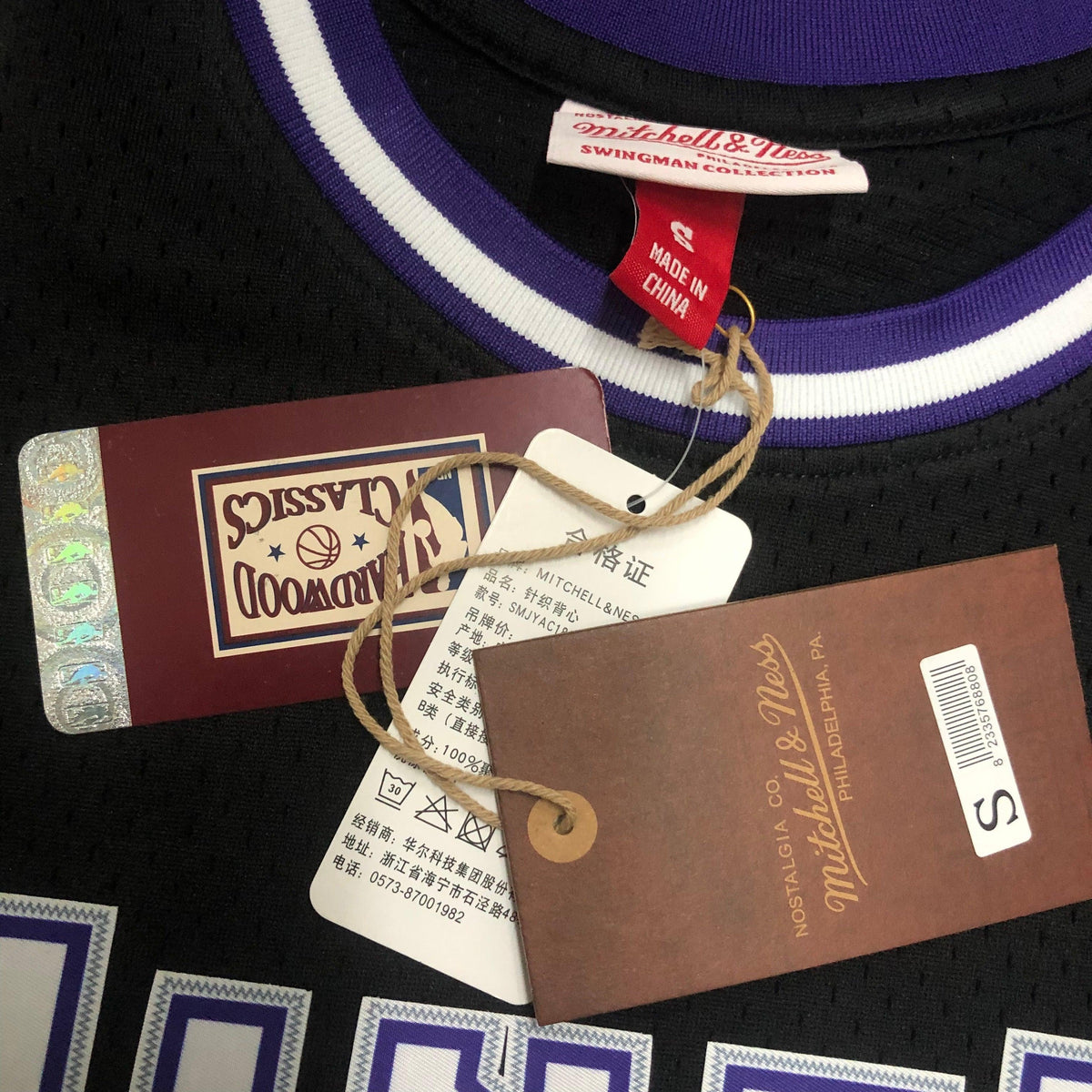 Regata Swingman Sacramento Kings Mitchell & Ness Hardwood Classics 2001/02 Preta