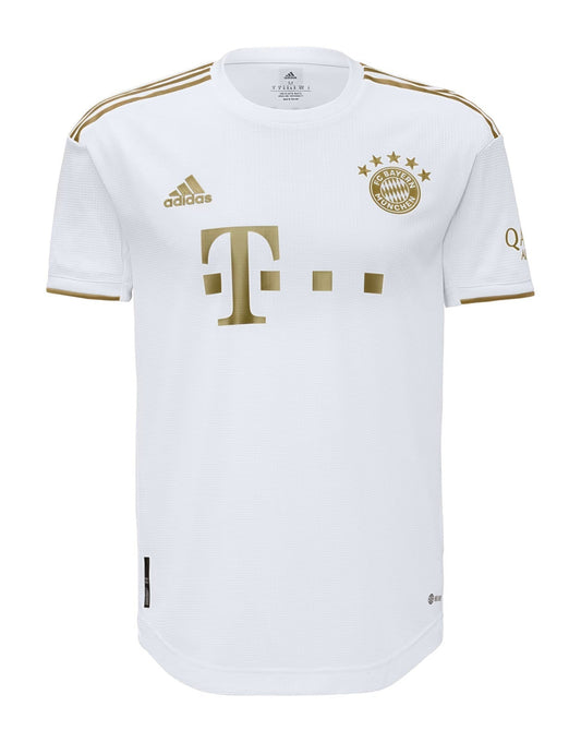 Camisa Bayern de Munique II 2022/2023 Adidas - Branca e Dourado - Retrô