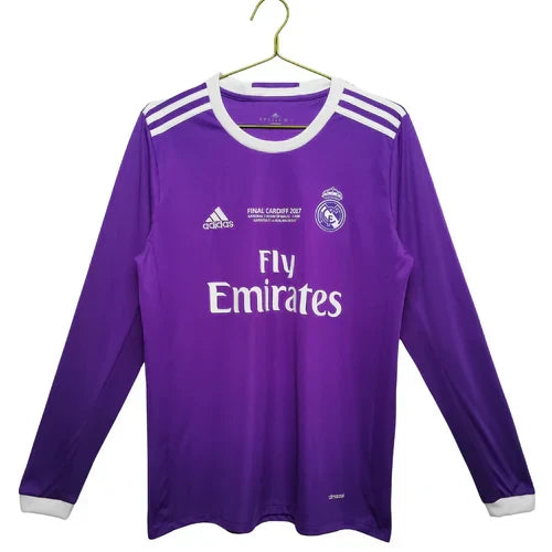 Camisa Real Madrid II 2016/2017 Manga Longa - Retrô - Roxa
