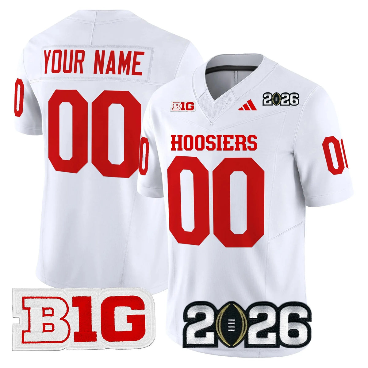 Camisa NCAA Indiana Hoosiers 2026 CFP Final Jersey Branca