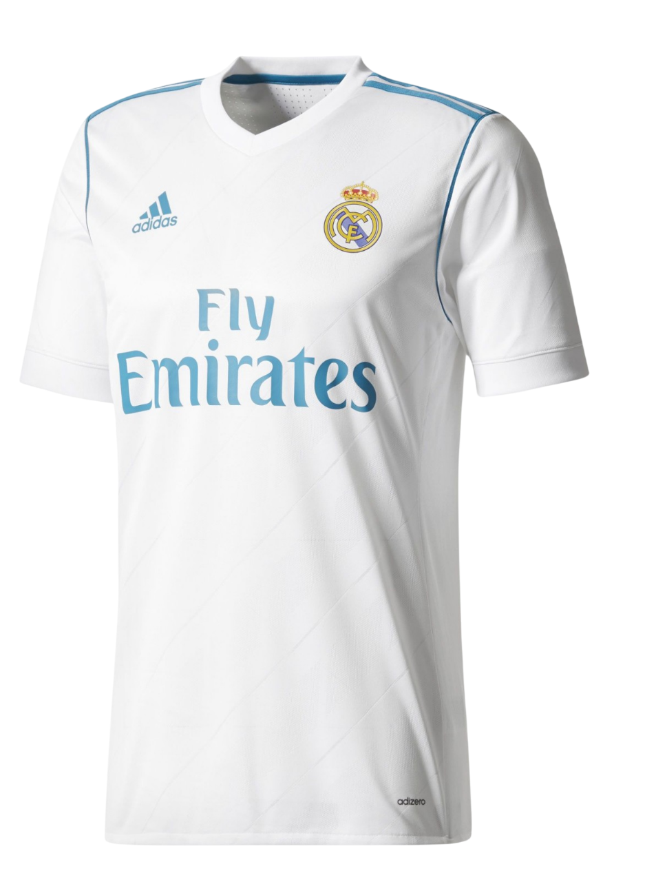 Camisa Real Madrid I 2017/2018 Adidas - Branca - Retrô