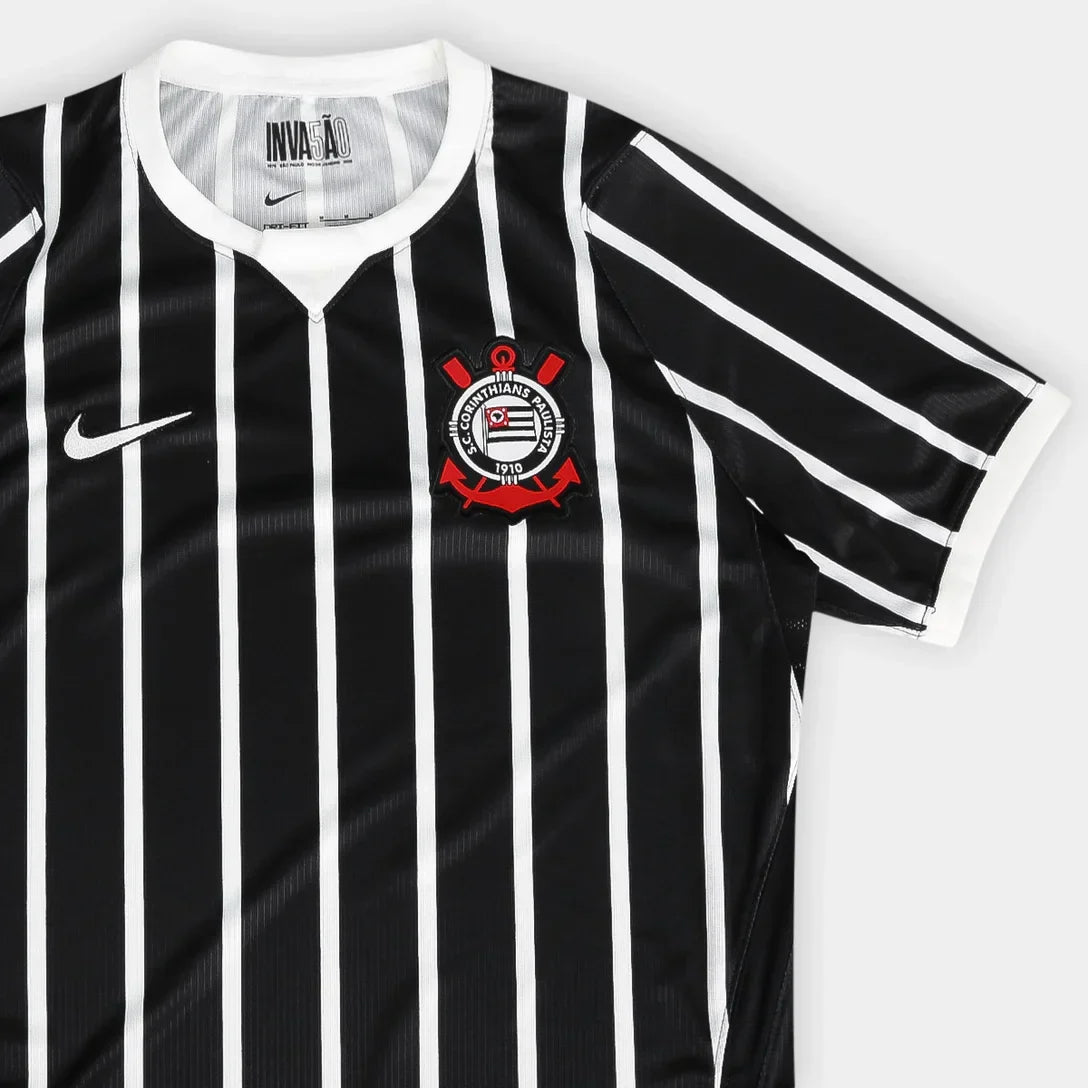 Camisa Corinthians II 2026/27 s/n Torcedor Nike Masculina - Branco+Preto
