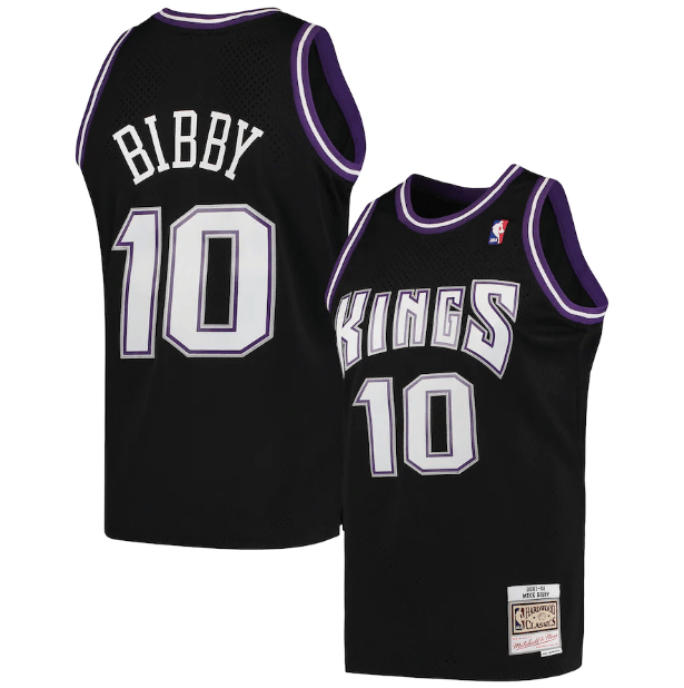 Regata Swingman Sacramento Kings Mitchell & Ness Hardwood Classics 2001/02 Preta