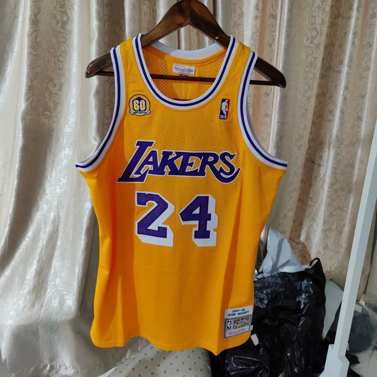 Regata Authentic Los Angeles Lakers 60th Anniversary Mitchell & Ness Hardwood Classics 2007/08