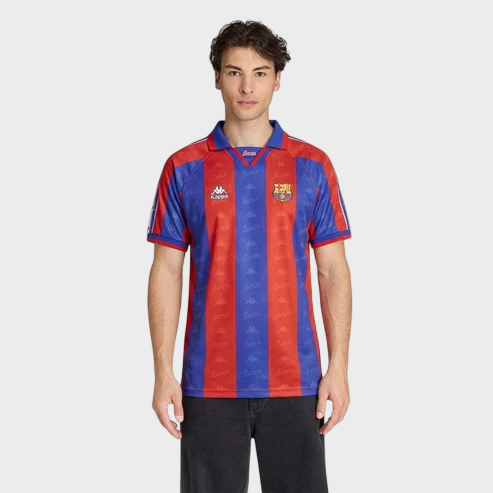 Camisa Barcelona I 1992/1995 Kappa Torcedor - Azul e Grená - Retrô