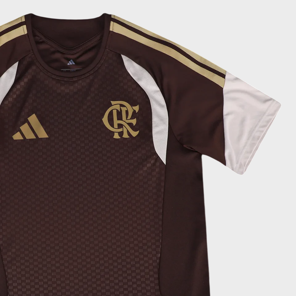 Camisa Flamengo Treino 26/27 - Torcedor Adidas Masculina - Marrom