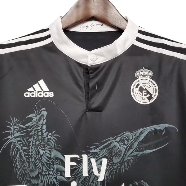 Camisa Real Madrid III 2014/2015 Manga Longa - Retrô - Preto