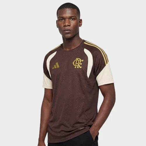 Camisa Flamengo Treino 26/27 - Torcedor Adidas Masculina - Marrom