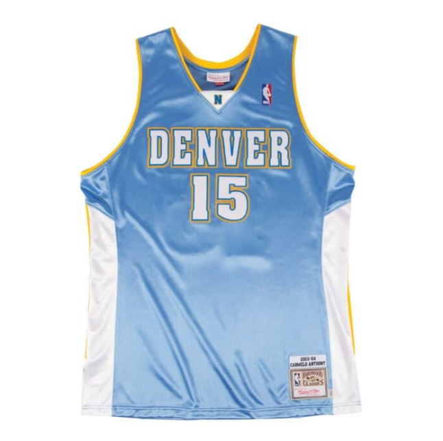 Regata Authentic Denver Nuggets Camelo Anthony 2003/04